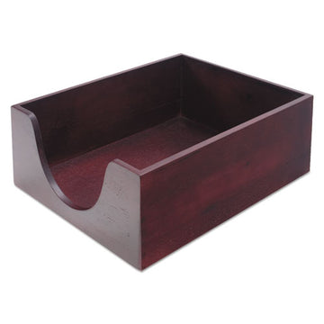 Carver™ Double-deep Hardwood Stackable Desk Trays, 1 Section, Legal Size Files, 10.13" X 12.63" X 5", Mahogany freeshipping - TVN Wholesale